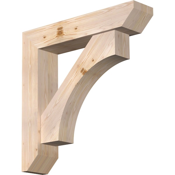 Ekena Millwork Westlake Slat Smooth Bracket w/ Offset Brace, Douglas Fir, 7 1/2"W x 36"D x 36"H BKT0806X36X36WTL06SDF - main